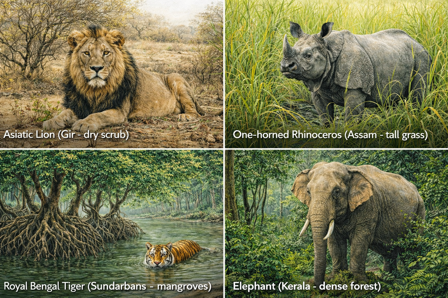 Indian Wildlife Montage